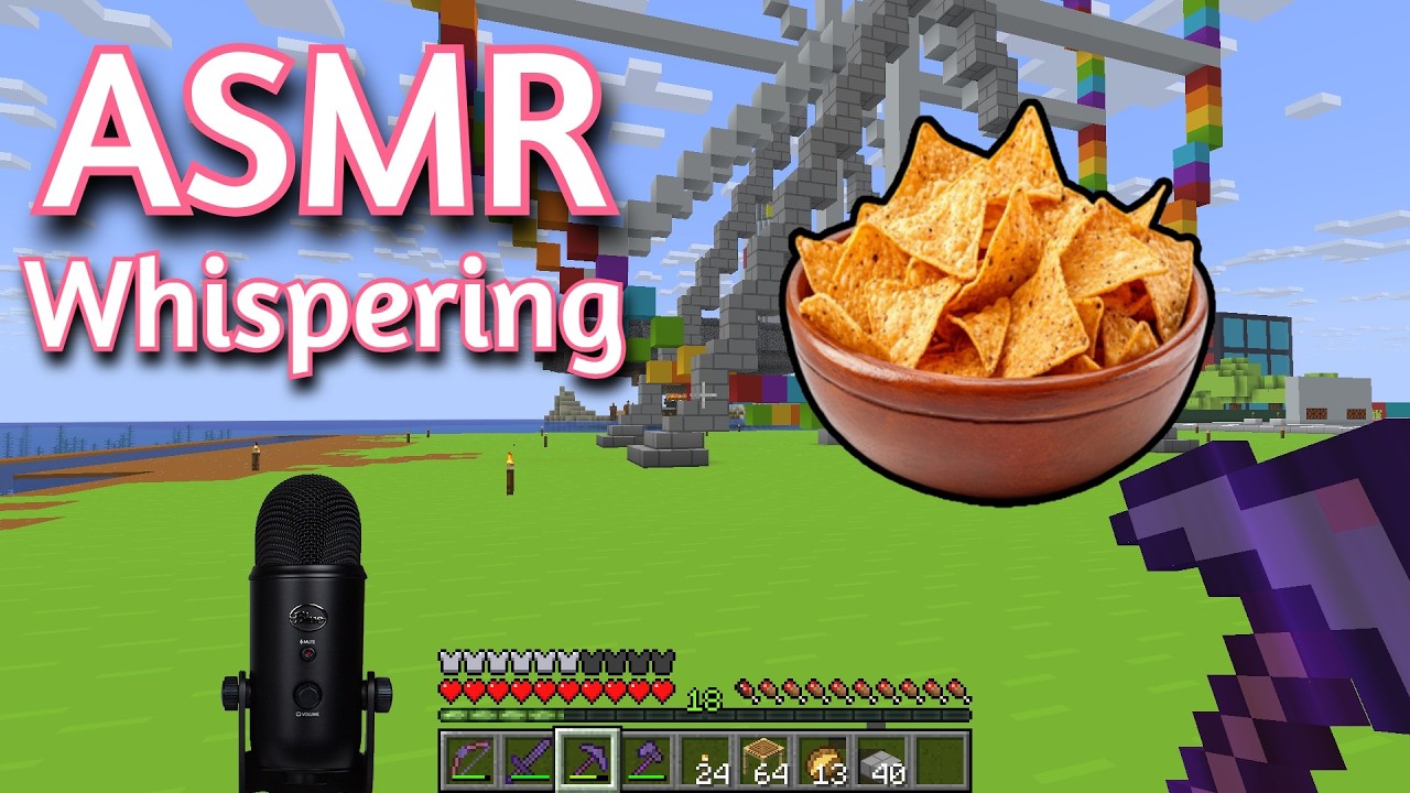 ASMR Gaming | MINECRAFT SURVIVAL WHISPERING (159) | Eating Chips + Keyboard/Mouse Sounds 💤