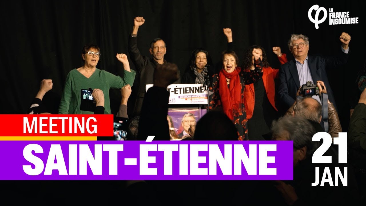 Meeting de la campagne municipale à Saint-Étienne