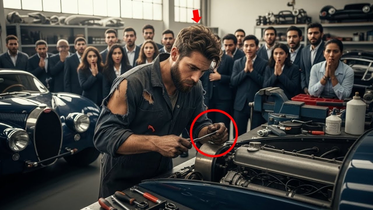 72 especialistas renunciaron al problema del Bugatti... cuando el pobre mecánico llegó, todo cambió.