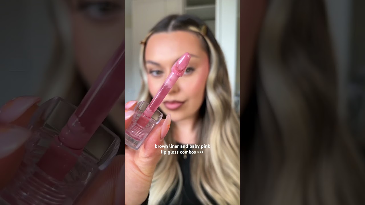 brown lip liner and pink lipgloss combo&rsquo;s 😮&zwj;💨 #lipcombo #lipcombos #lipswatch #lipswatches #shorts