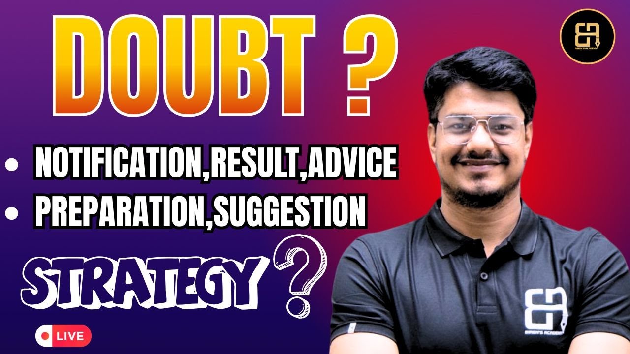 ASK ANY DOUBT REGARDING EXAM, RESULT, NOTIFICATION & SUGGESTION | LIVE INTERACTION WITH BIREN SIR