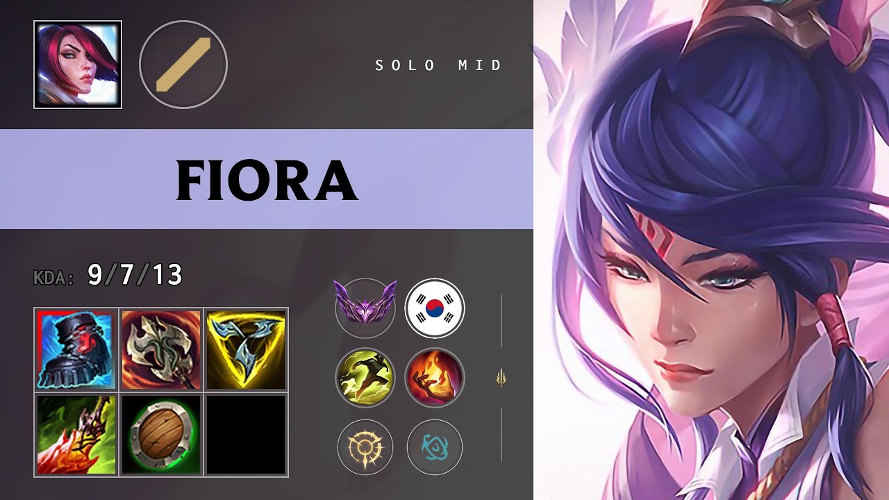 Fiora Mid vs Mel - KR Master Patch 26.12