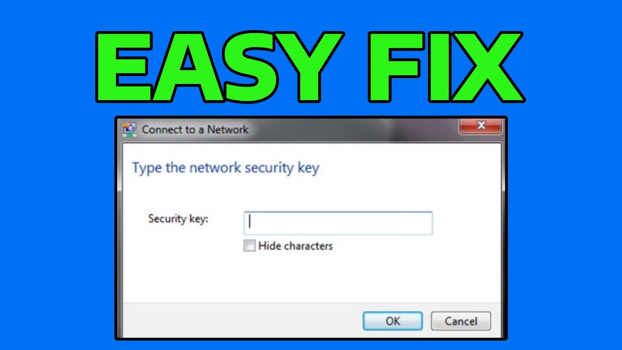How To Fix Network Security Key Mismatch Error in Windows