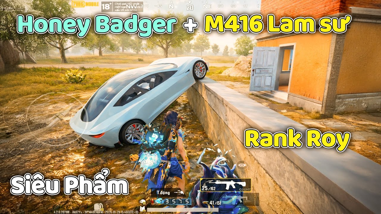 PUBG Mobile | HONEY BADGER CỔ MỘC VS M416 LAM SƯ – RANK TỐI THƯỢNG NỔ MÁY!