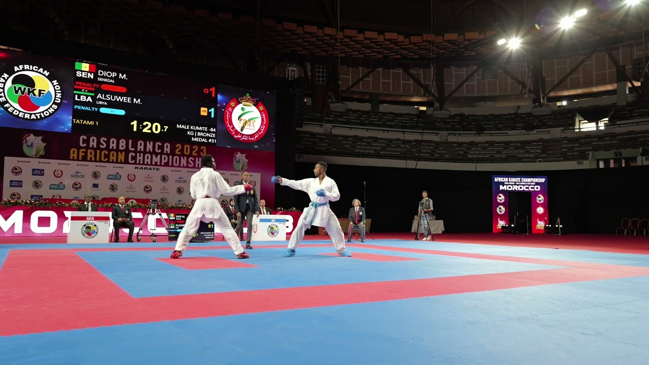 2023 UFAK // Bronze medal of MALE KUMITE -84 KG: DIOP MAKHTAR (SENEGAL) vs ALSUWEE MOHAMED (LYBIA)