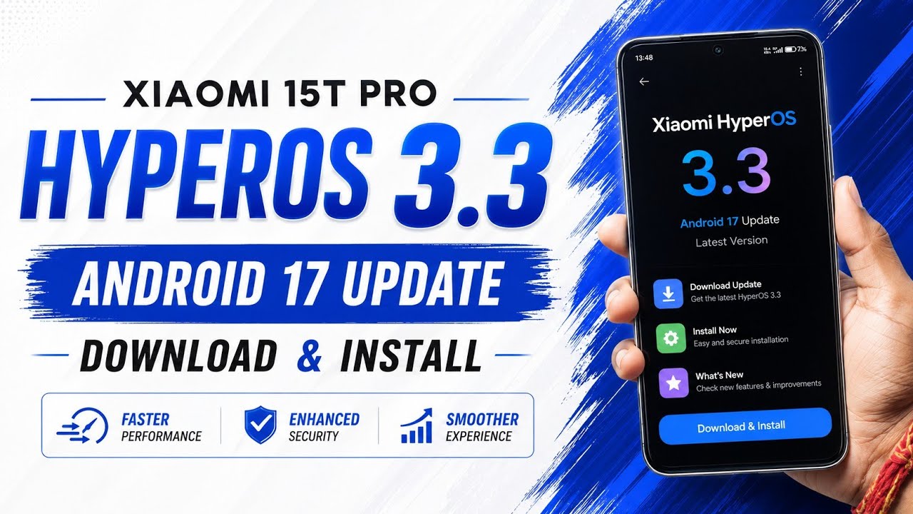 Xiaomi 15T Pro HyperOS 3.3 & Android 17 Update Download & Install | 100% Working Without Root !
