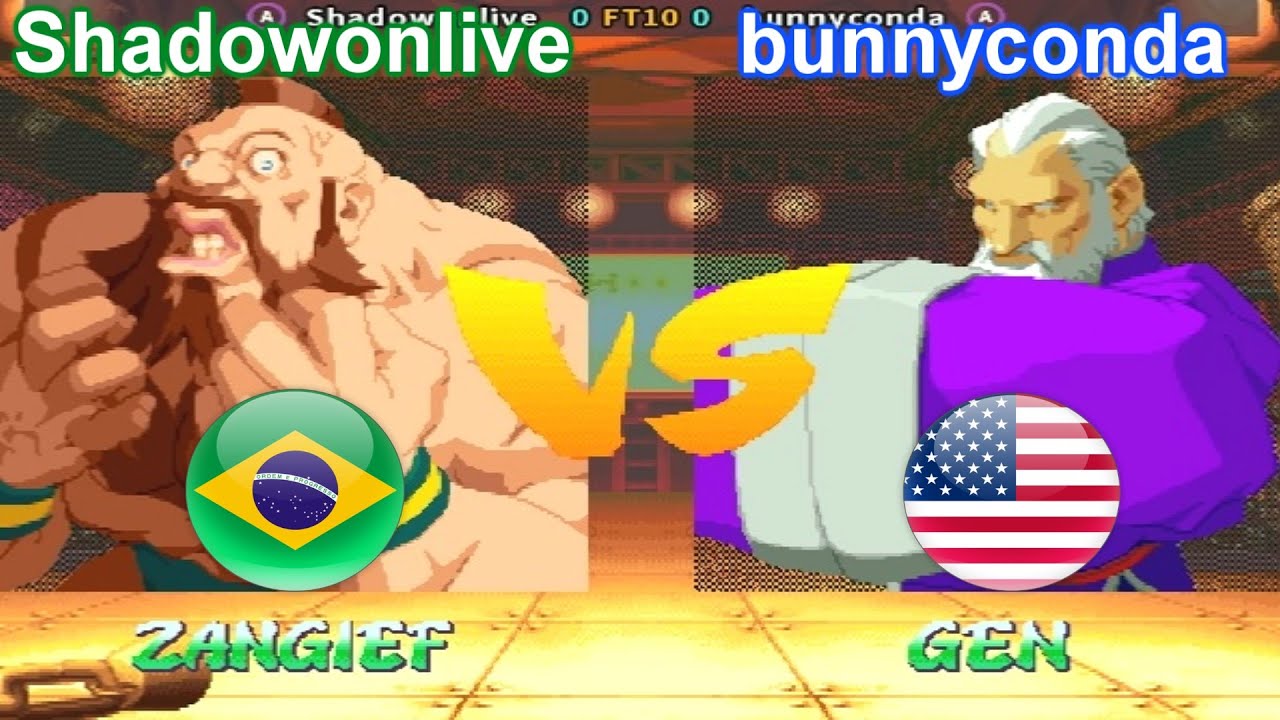 Street Fighter Alpha 2 - Shadowonlive vs bunnyconda FT10