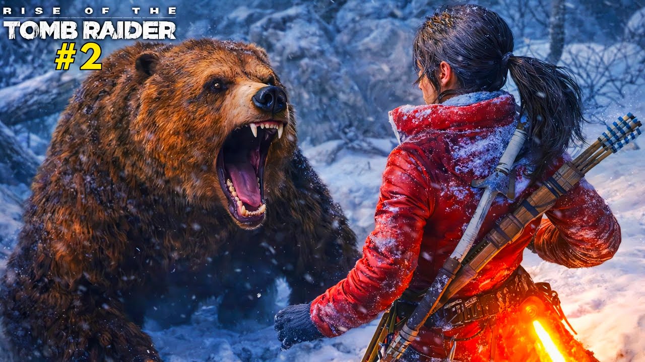 Lara Croft vs Wild Bear  | Rise of the Tomb Raider Gameplay #2