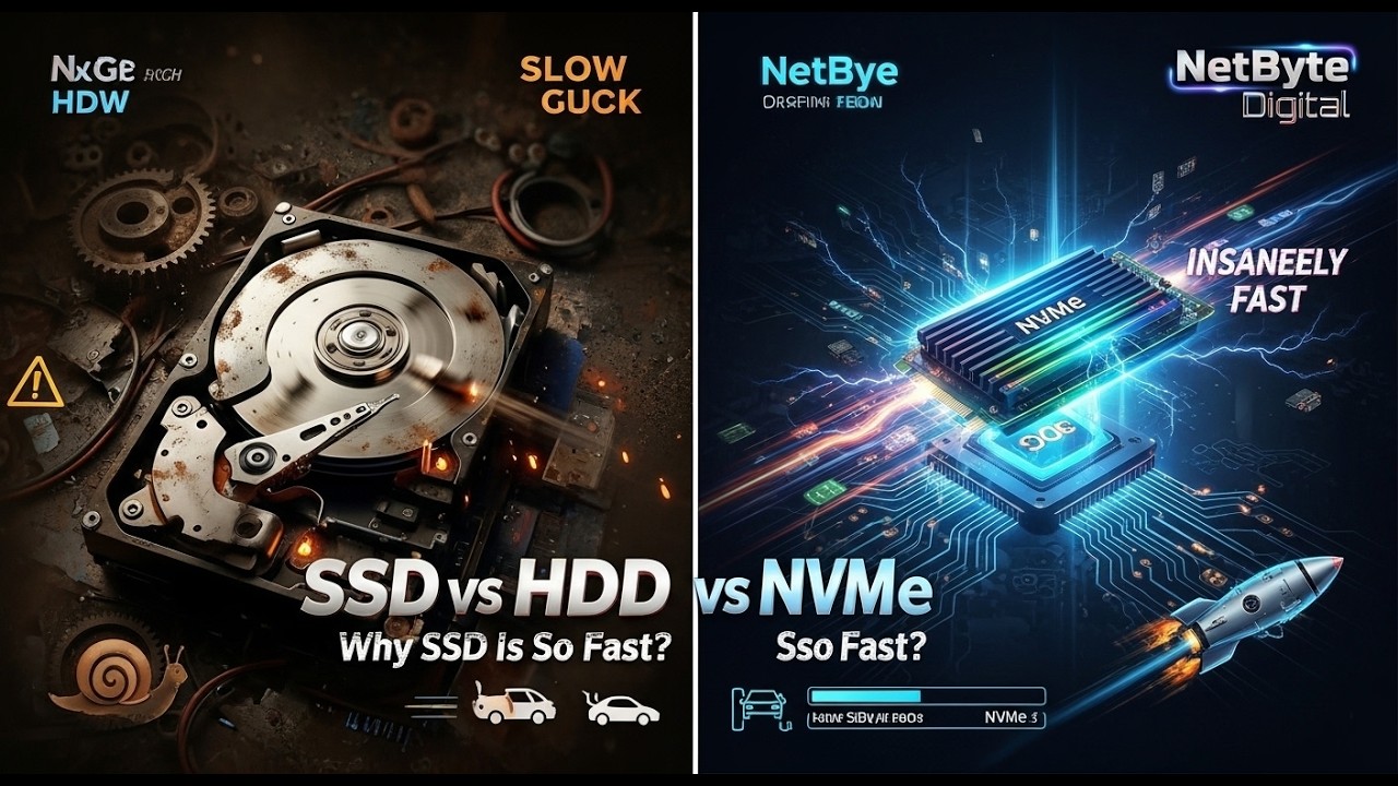 How SSD Works | Why SSD Is So Fast | HDD vs SSD vs NVMe – Complete Explanation