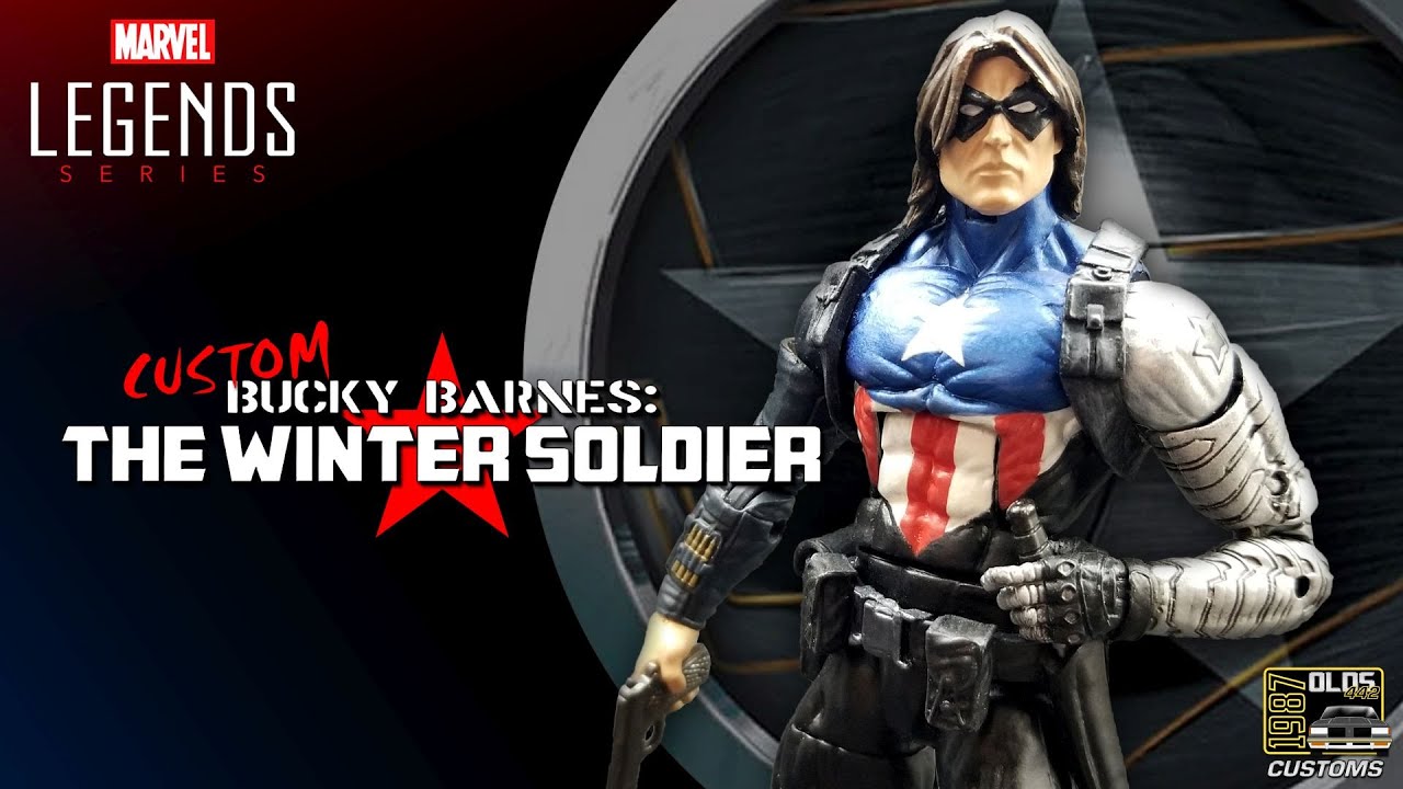 Custom Marvel Legends Winter Soldier Action Figure - Bucky Barnes