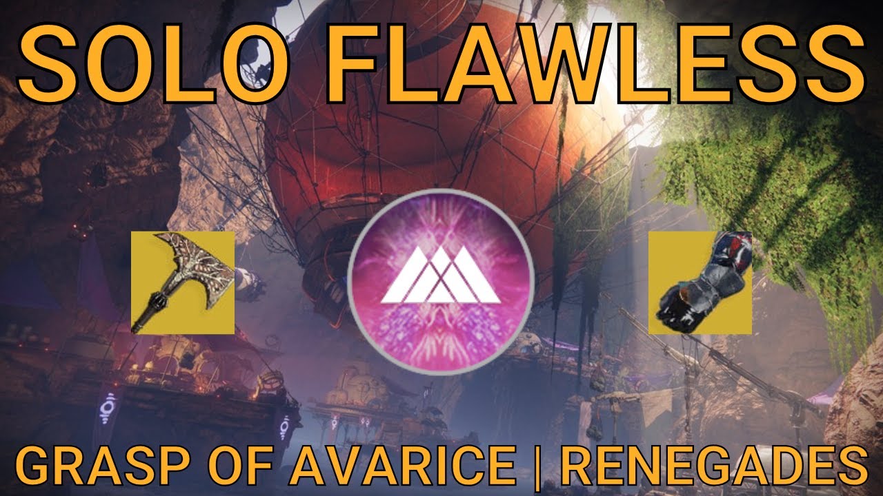 Solo Flawless Grasp of Avarice on Warlock | Renegades (Destiny 2)