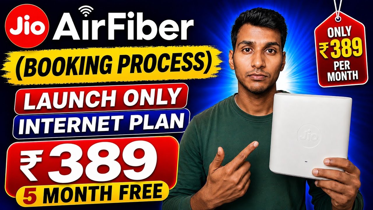 Jio AirFiber 🛜 New ₹389/Month Internet-Only Plan Launched | Booking Process & Free Installation