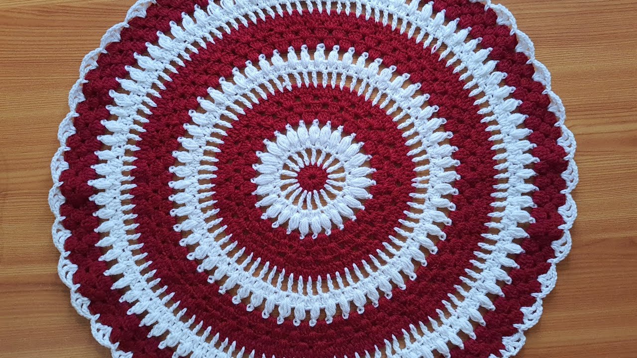 Thalposh, woolen rumal, crochet thalposh new design, round table cover @Santosh All Art
