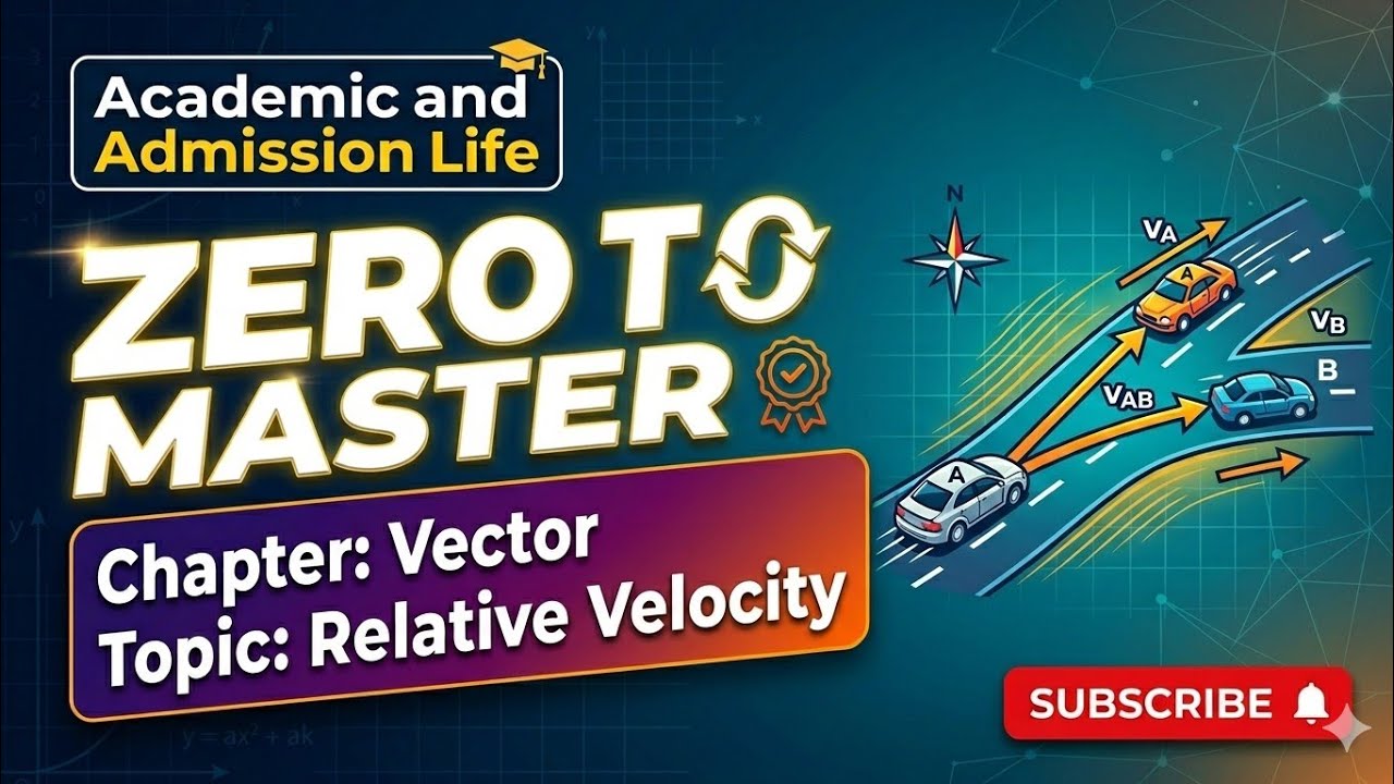  physics অধ্যায়- ২ ভেক্টর টপিক- আপেক্ষিক বেগ zero to master  #hsc #admission   