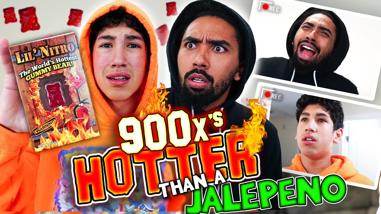 FATHER & SON Eat The *WORLD'S HOTTEST* GUMMY BEAR!! 9 MILLION SCOVILLE🔥