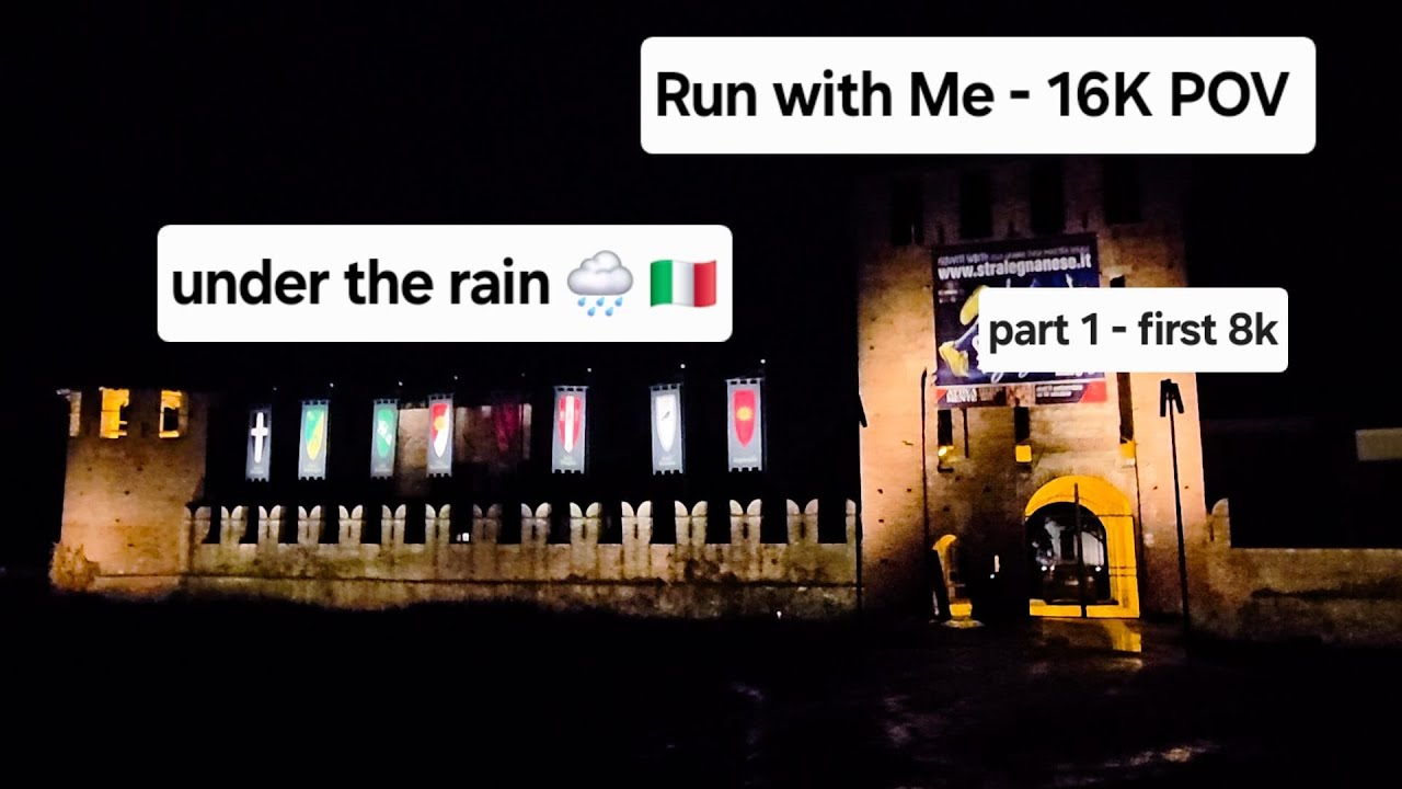 Run with Me &ndash; 16K Easy POV in Rain | Milan Province (Canegrate), Italy 🇮🇹 &ndash; Part 1 (First 8K)