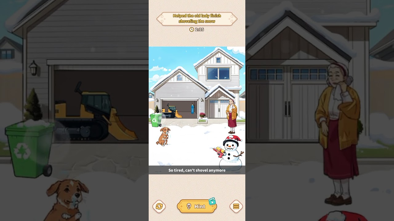 Brain Puzzle Tricky Quest - Snow Removal - Helped the old lady finish shoveling the snow #games