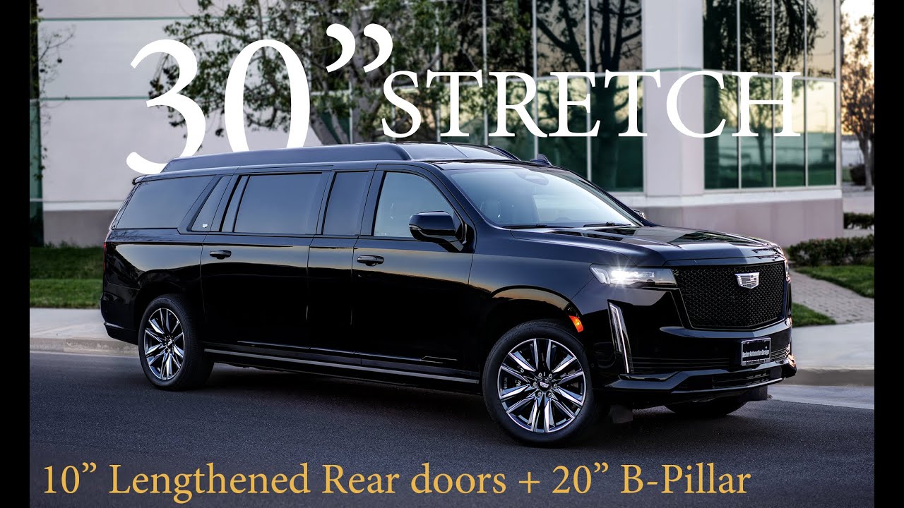 30 INCH STRETCH CADILLAC ESCALADE ESV LIMOUSINE BY BECKER AUTOMOTIVE DESIGN