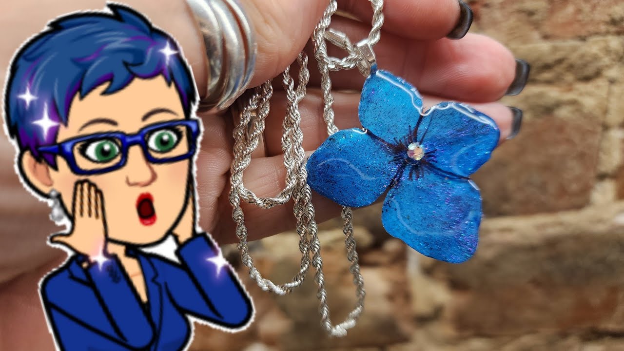 Lets make a flower pendant using dried flower/uv resin /chameleon gel and of course a crystal #514
