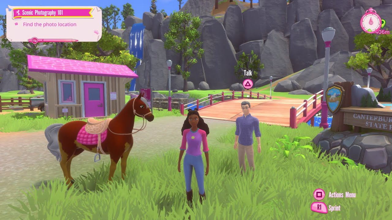 Игра Barbie Horse Trails на PS5 — расслабляющее развлечение на лошадях.