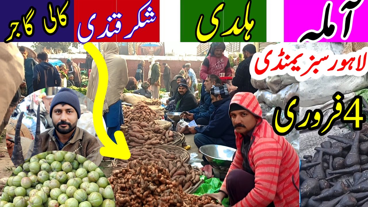 Lahore Sabzi Mandi 4 February 😱 | Amla, Haldi, Shakar Qandi Rates
