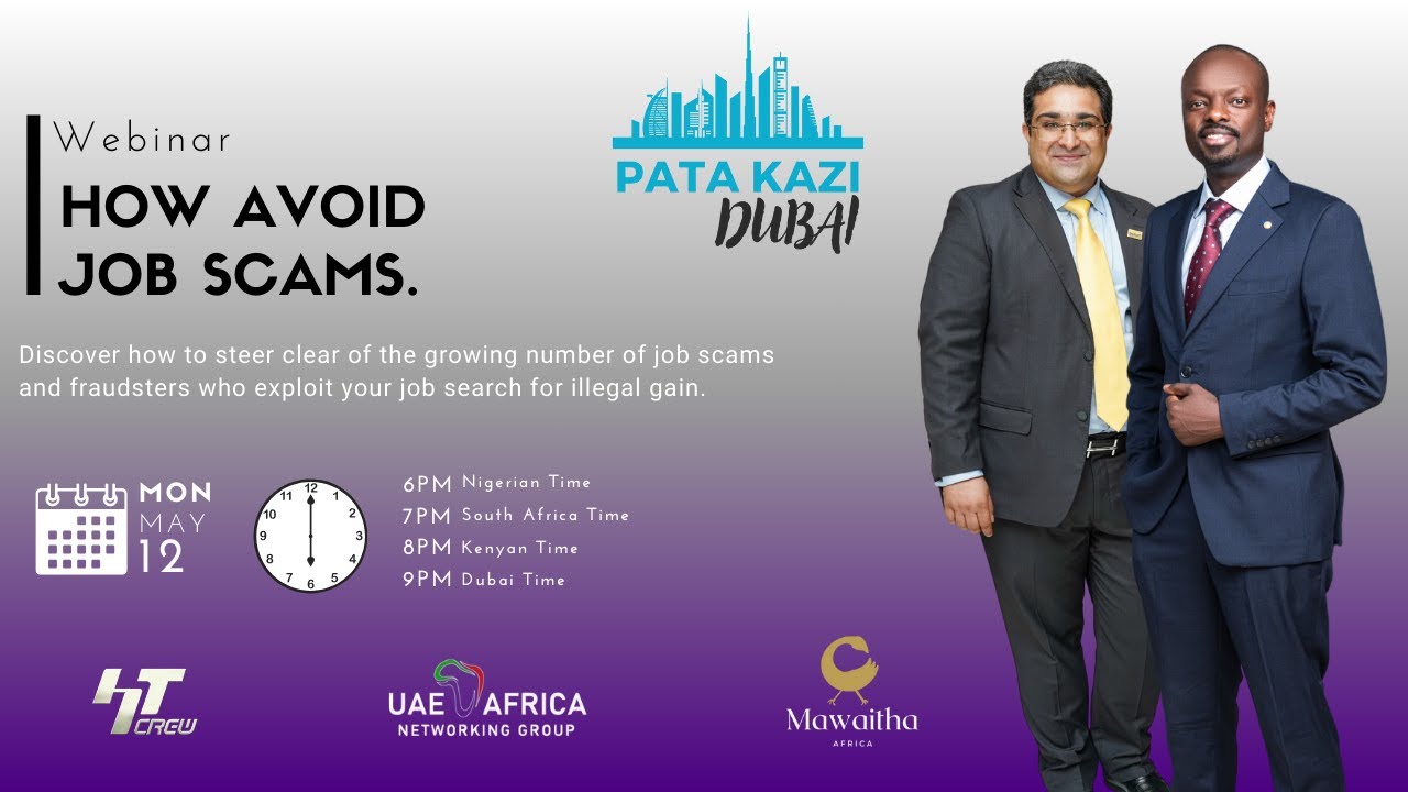 PATA KAZI DUBIA WEBINAR : How To Avoid Job Scams.