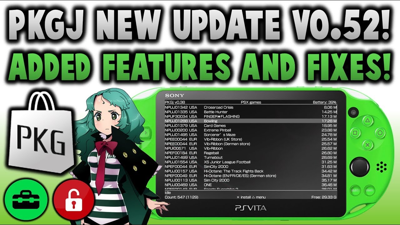 PS Vita PKGJ Finally Updated! v0.52! New Features & Fixes!