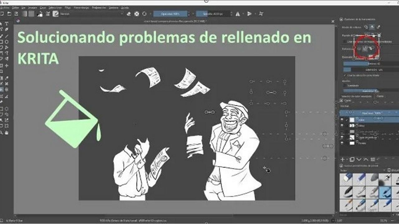 Krita Problemas al pintar con relleno - Soluciones y trucos