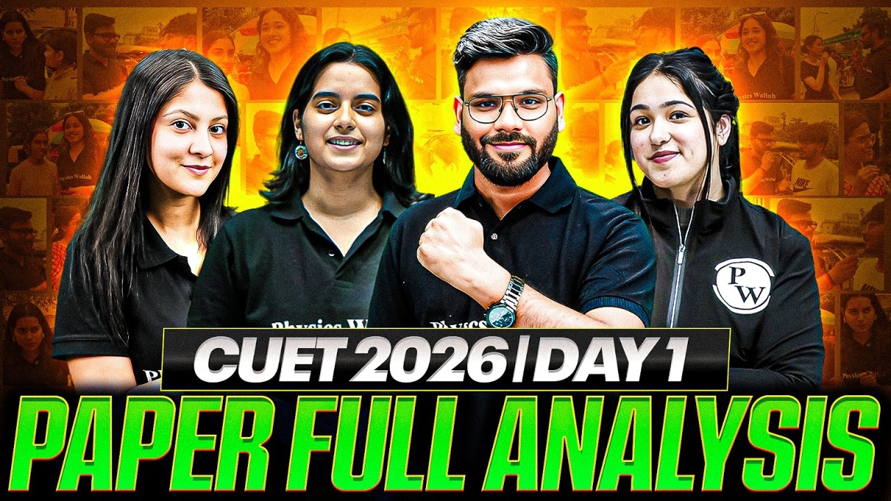 CUET 2026 Exam Day 1 FULL ANALYSIS | Day 1 Questions + Students Reaction + Difficulty Level