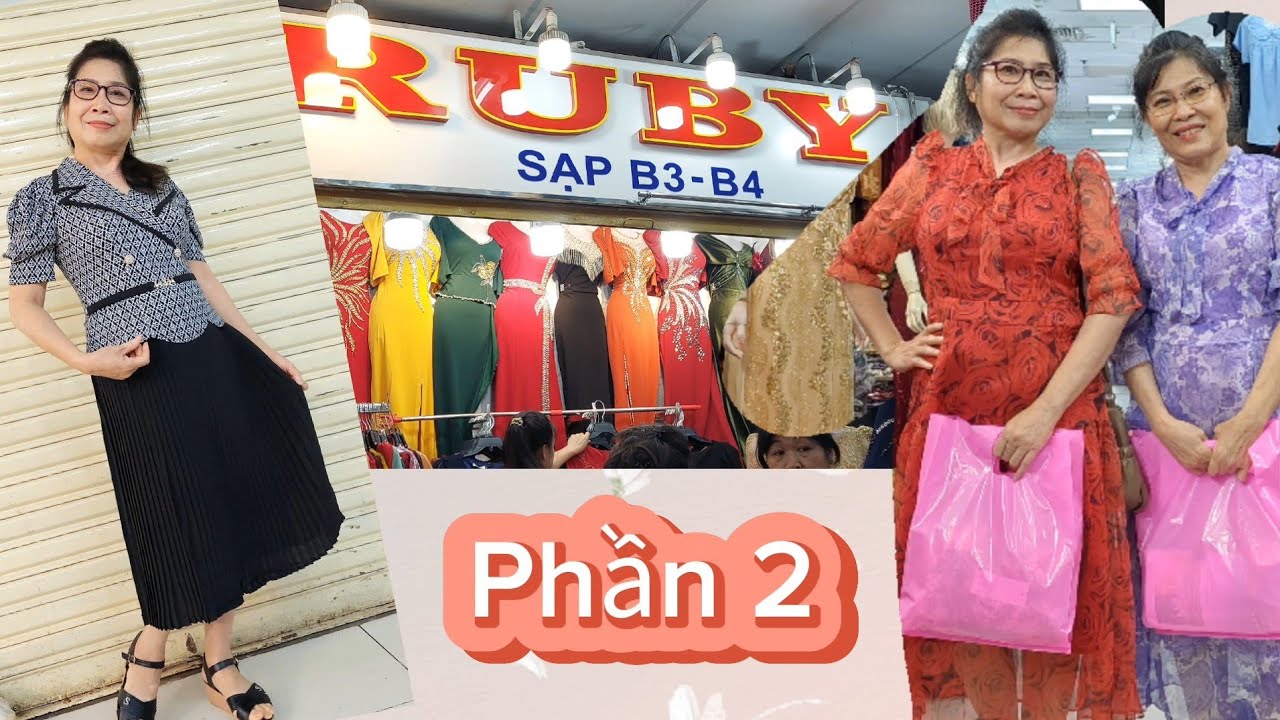 Vlog 537 : Áo Đầm trung niên mới về của Shop RUBY  chợ An Đông/ Có ship về tận nơi .