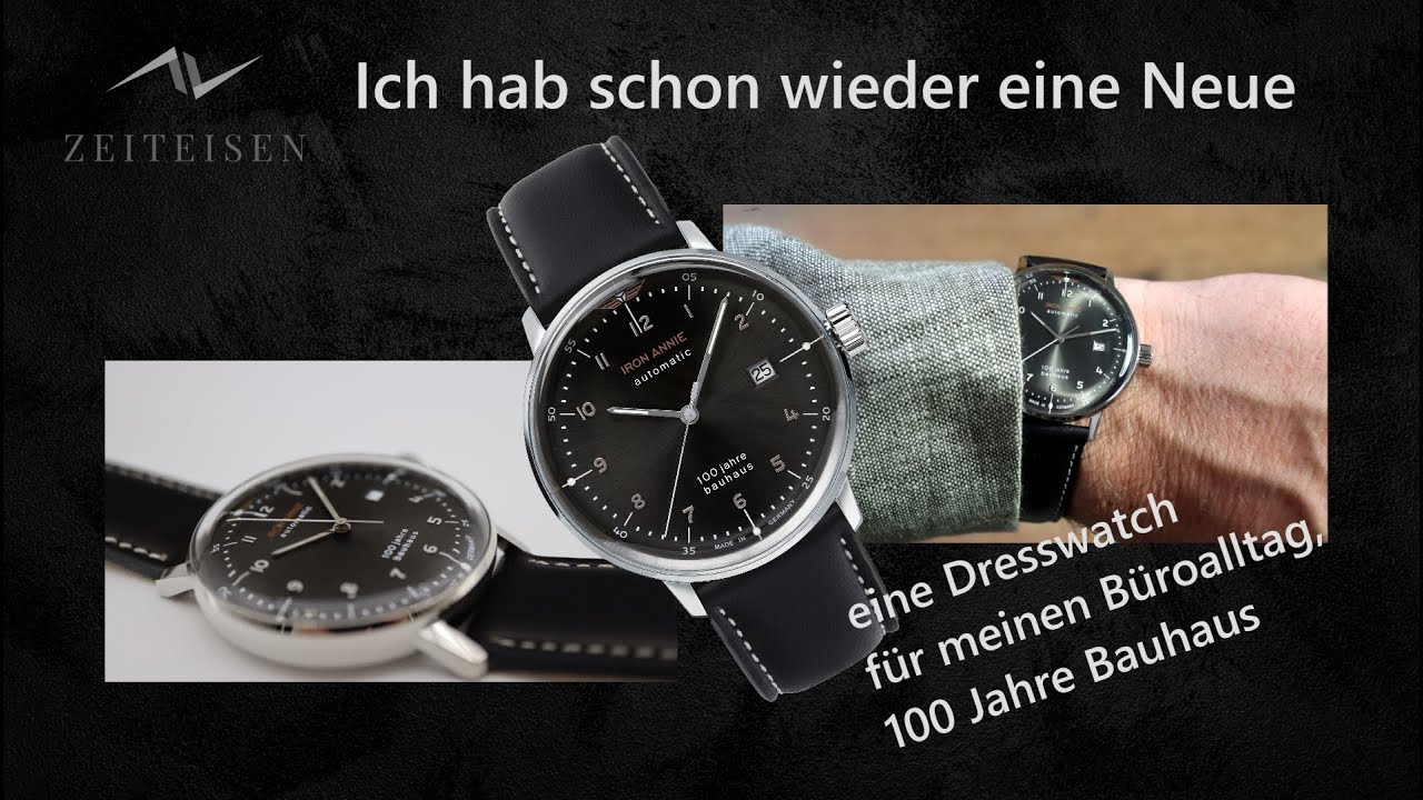 Review der IronAnnie 100 Jahre Bauhaus Automatik, eine optimale Bürouhr für mich!