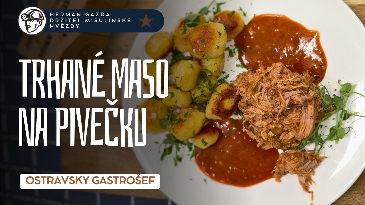 Trhan&eacute; maso na čern&eacute;m pivečku 🍺