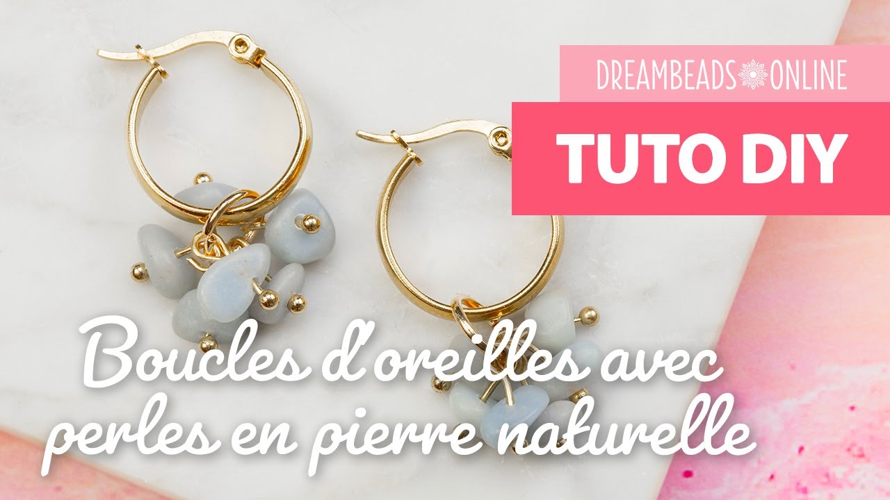 Boucles d'oreilles avec perles en pierre naturelle |  Fabriquer des bijoux DIY ★ Dreambeads Online