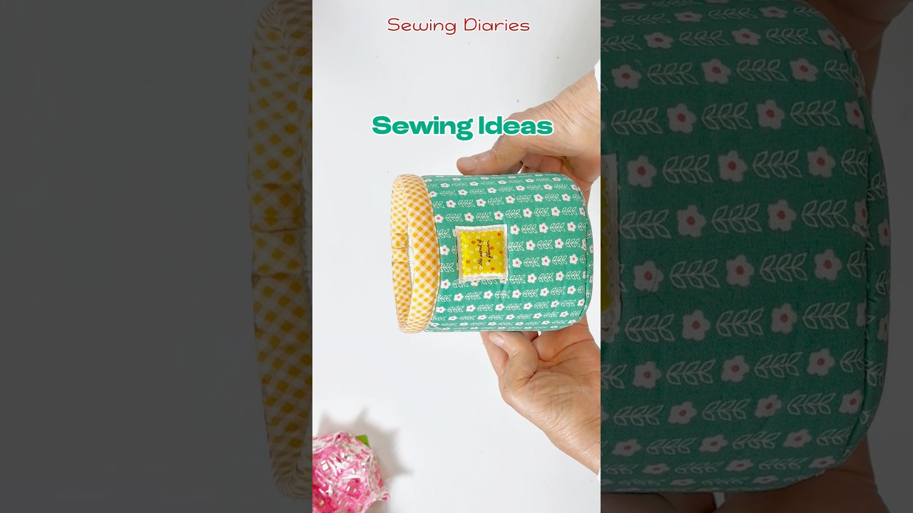 DIY Cute Fabric Basket | Sewing Tips and Hacks #sewing #sewingprojects #sewingbasket #craft  #diy