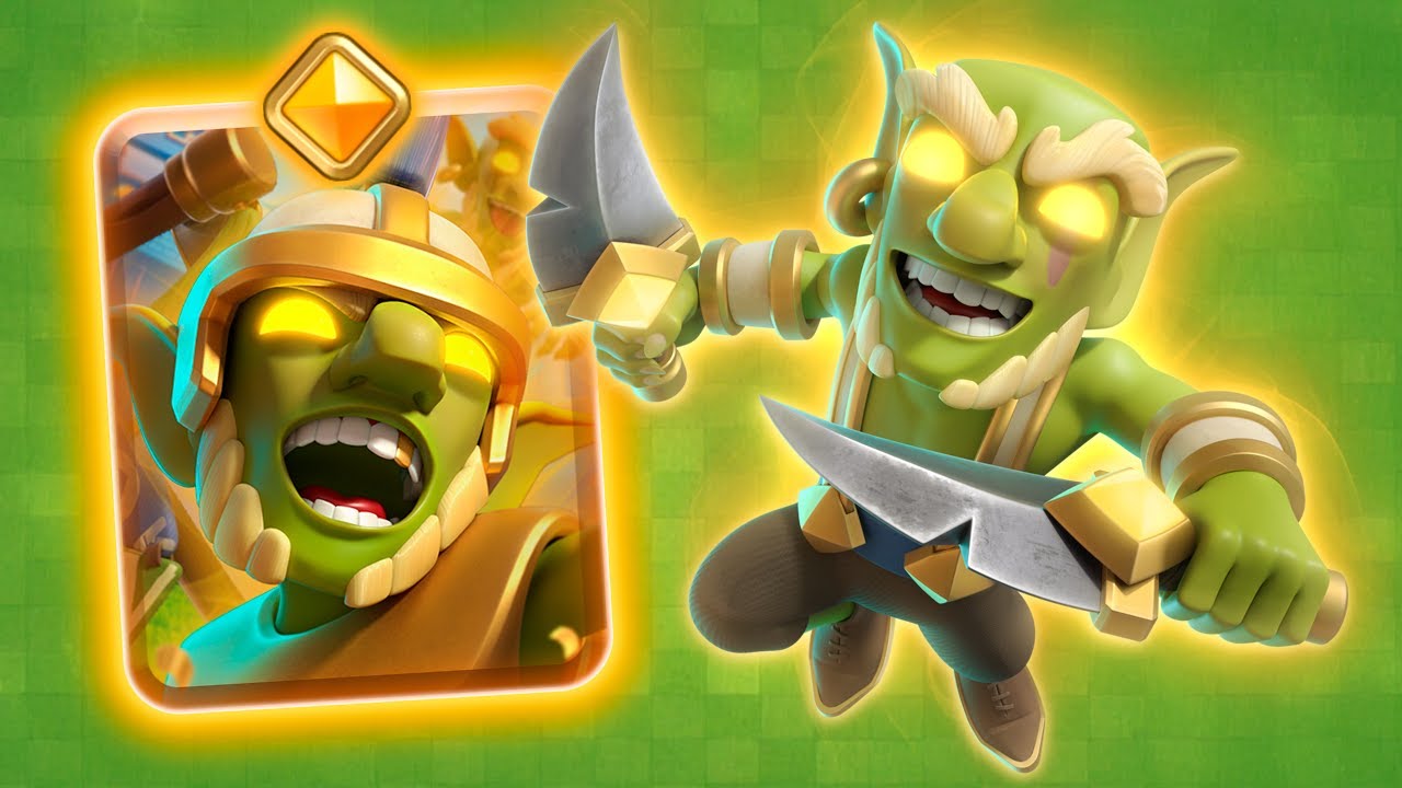Usei a NOVA CARTA HERÓI GOBLINS do Clash Royale