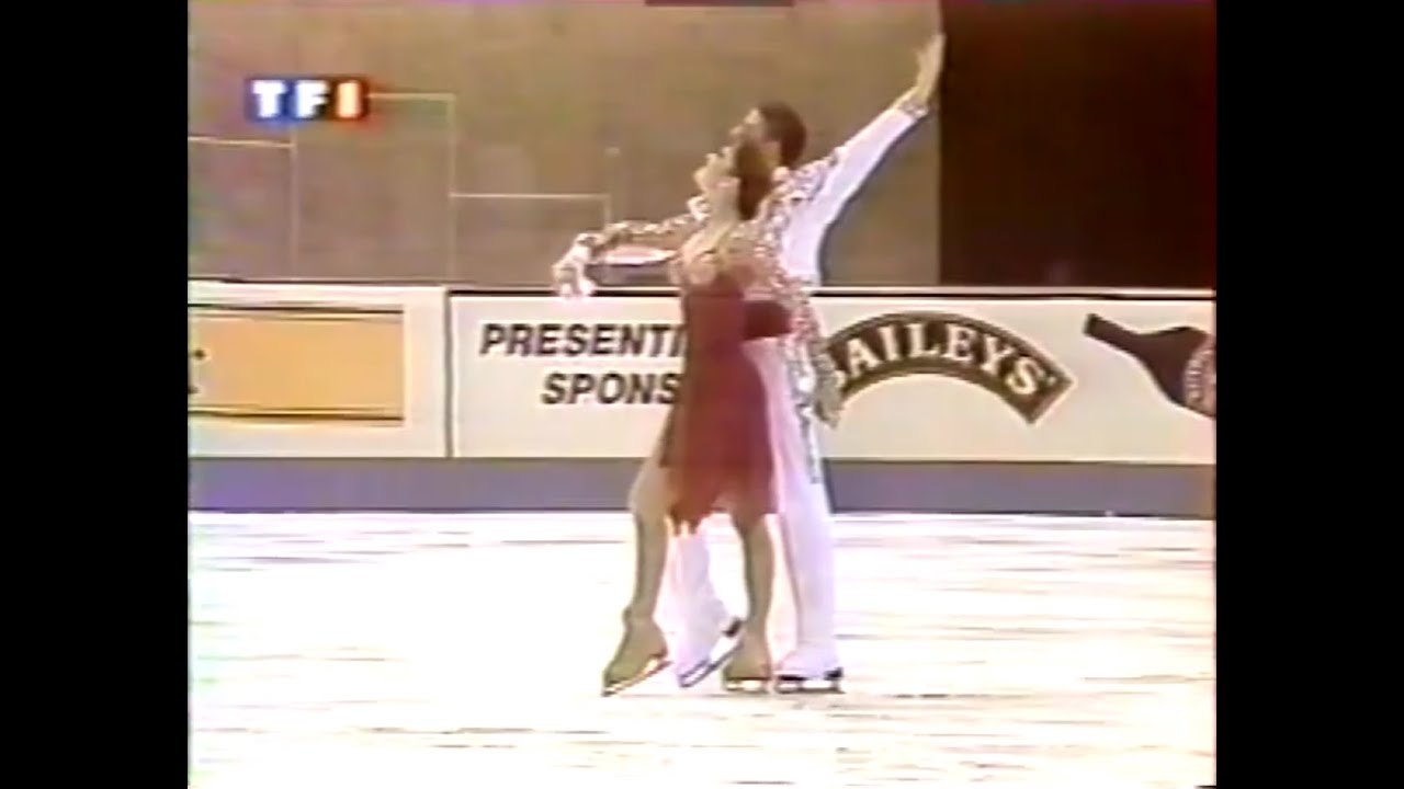 1996 European Championships (TF1) - Original Dance - Marina Anissina & Gwendal Peizerat, Interview