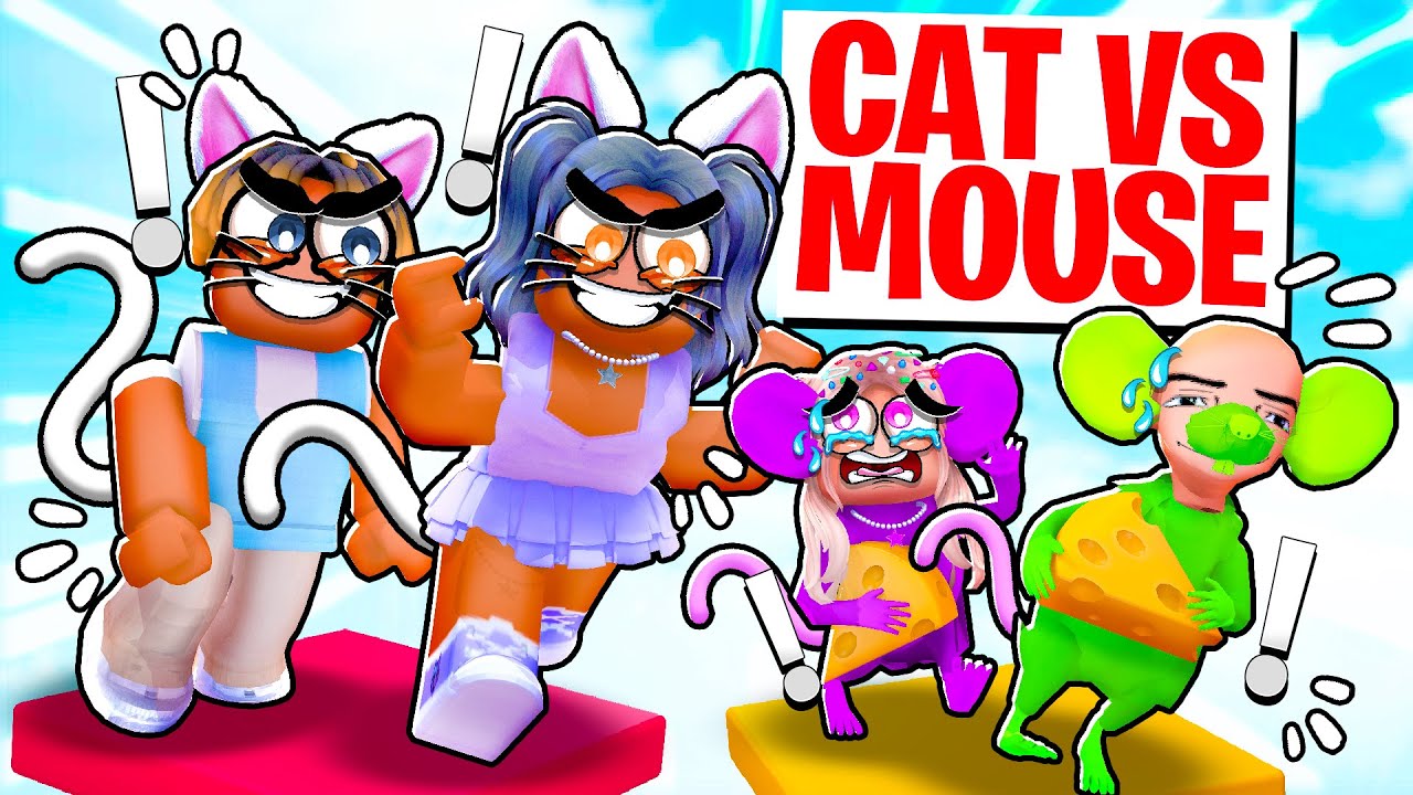 CAT VS MOUSE 2 PLAYER OBBY (Funny Moments)