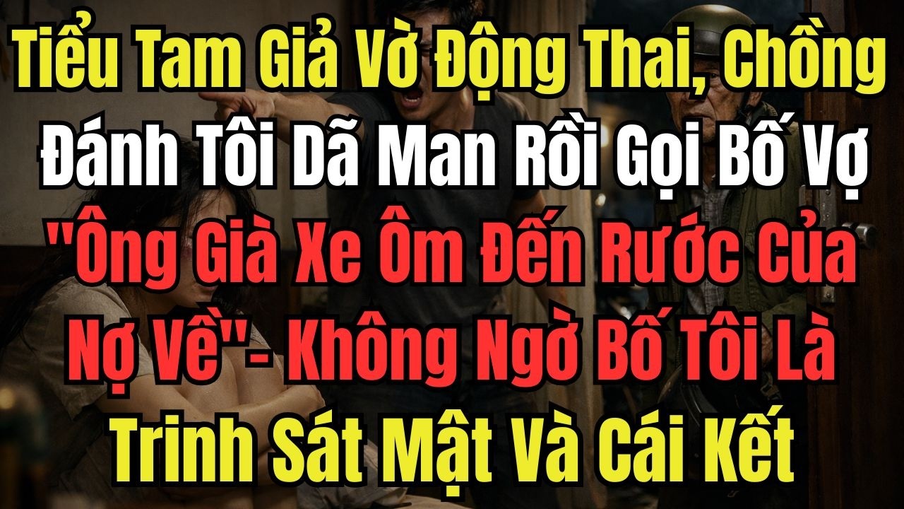 Tiểu Tam Giả Vờ Động Thai, Chồng Đánh Tôi Dã Man Rồi Gọi Bố Vợ: ''Ông Già Xe Ôm Đến Rước Của Nợ Về