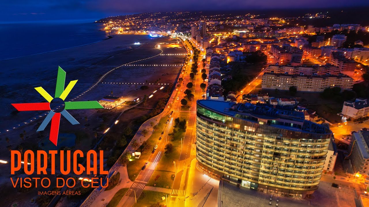 Figueira da Foz at dusk 🌃 Figueira da Foz ao anoitecer - A Rainha da Costa de prata - 4K UltraHD