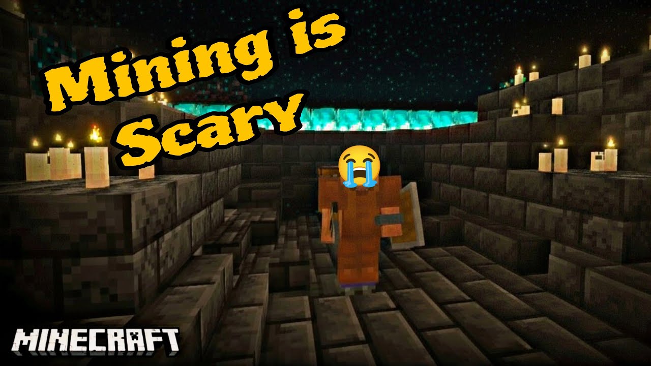 mining is scary 😭. Minecraft series Episode 4.
