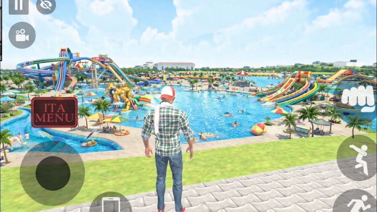 💥 Franklin going to waterpark 🌊 in India theft auto simulator 