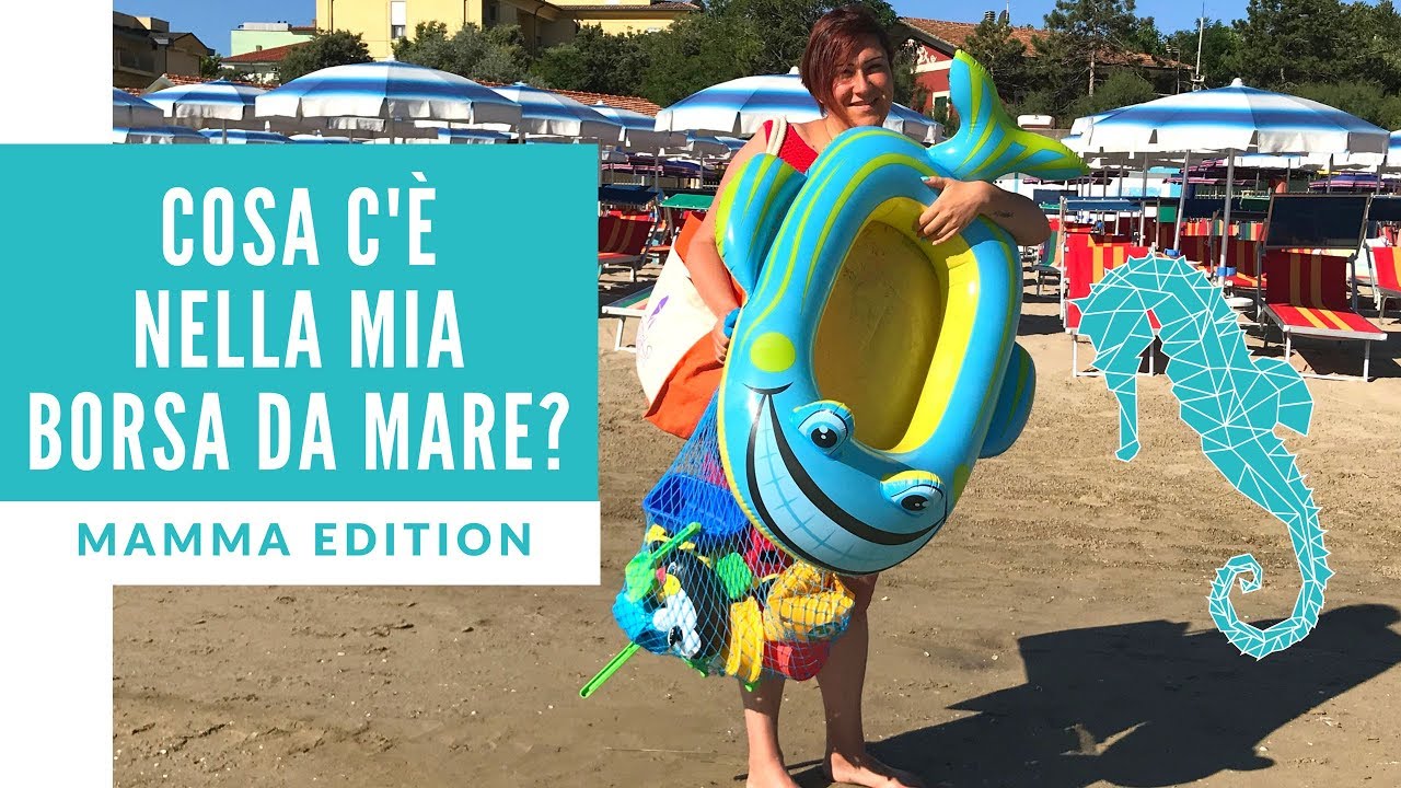 🌊Cosa c'è nella mia borsa da mare da mamma? 👩‍👦