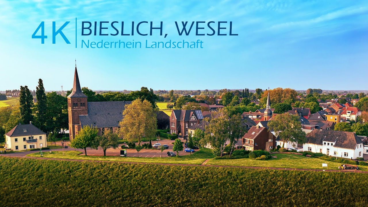 Niederrheinische Landschaften bei Bislich, Kreis Wesel ( 4K )