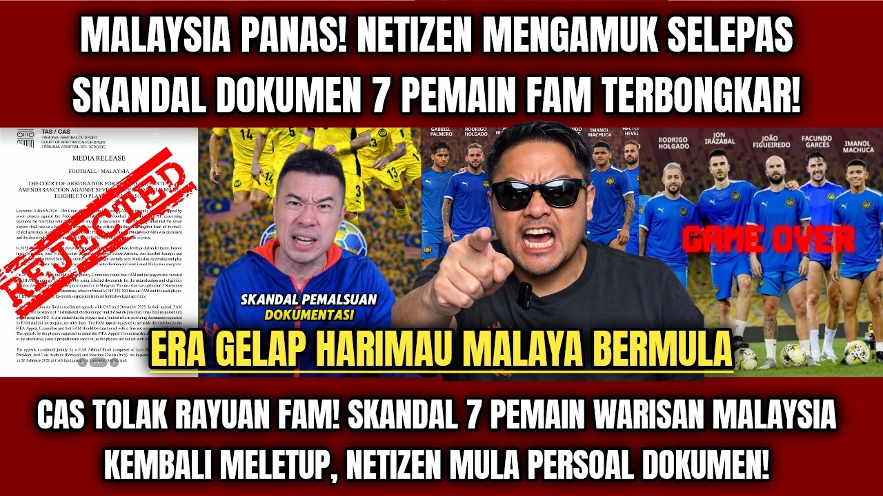 RASMI! CAS Tolak Rayuan Malaysia, Fam Sah Menipu Dalam Mendapatkan Pemain Warisan