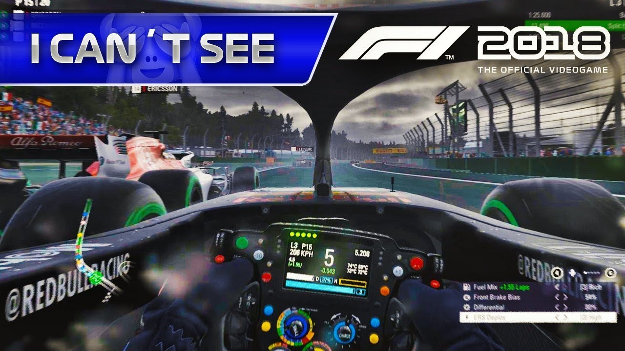 F1 2018 GAMEPLAY: Cockpit Cam / No Assists / Ultimate AI / Wet Race