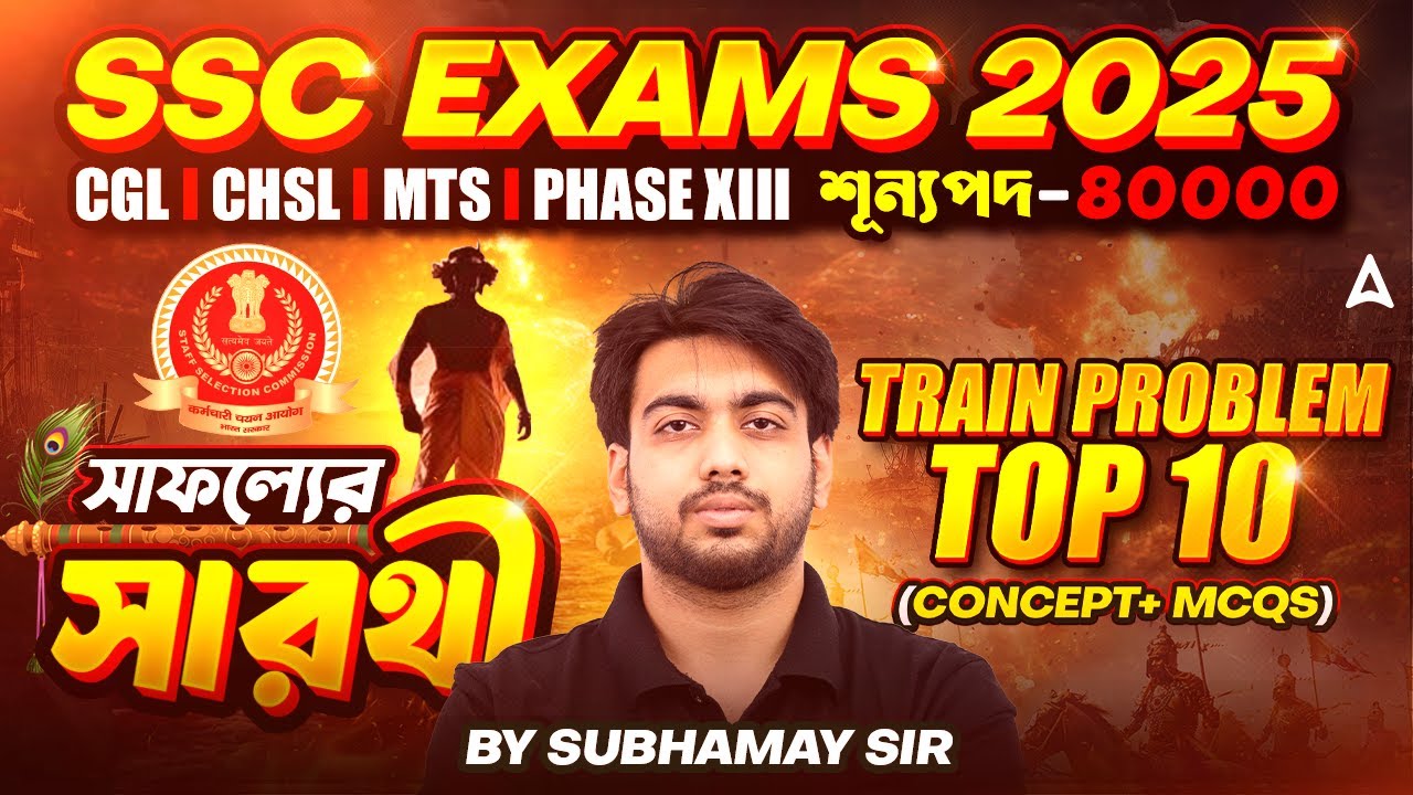 SSC Exam Preparation 2025 | Train Problem Concepts + MCQs | Math for SSC MTS| CHSL| CGL|Phase XIII