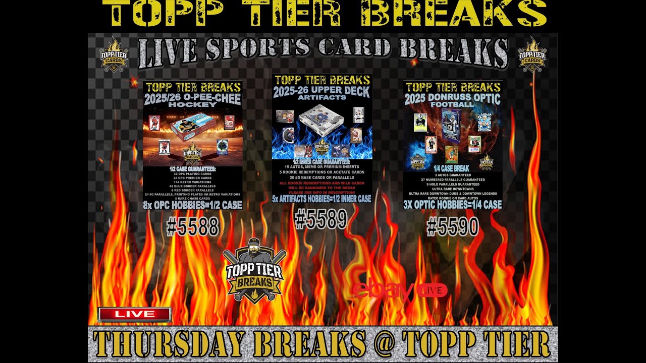 THURSDAY NIGHT BREAKS - 2025-26 OPC, 2025-26 UD ARTIFACTS, 2025 OPTIC FOOTBALL