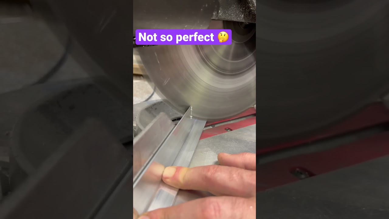 Cutting aluminium angle