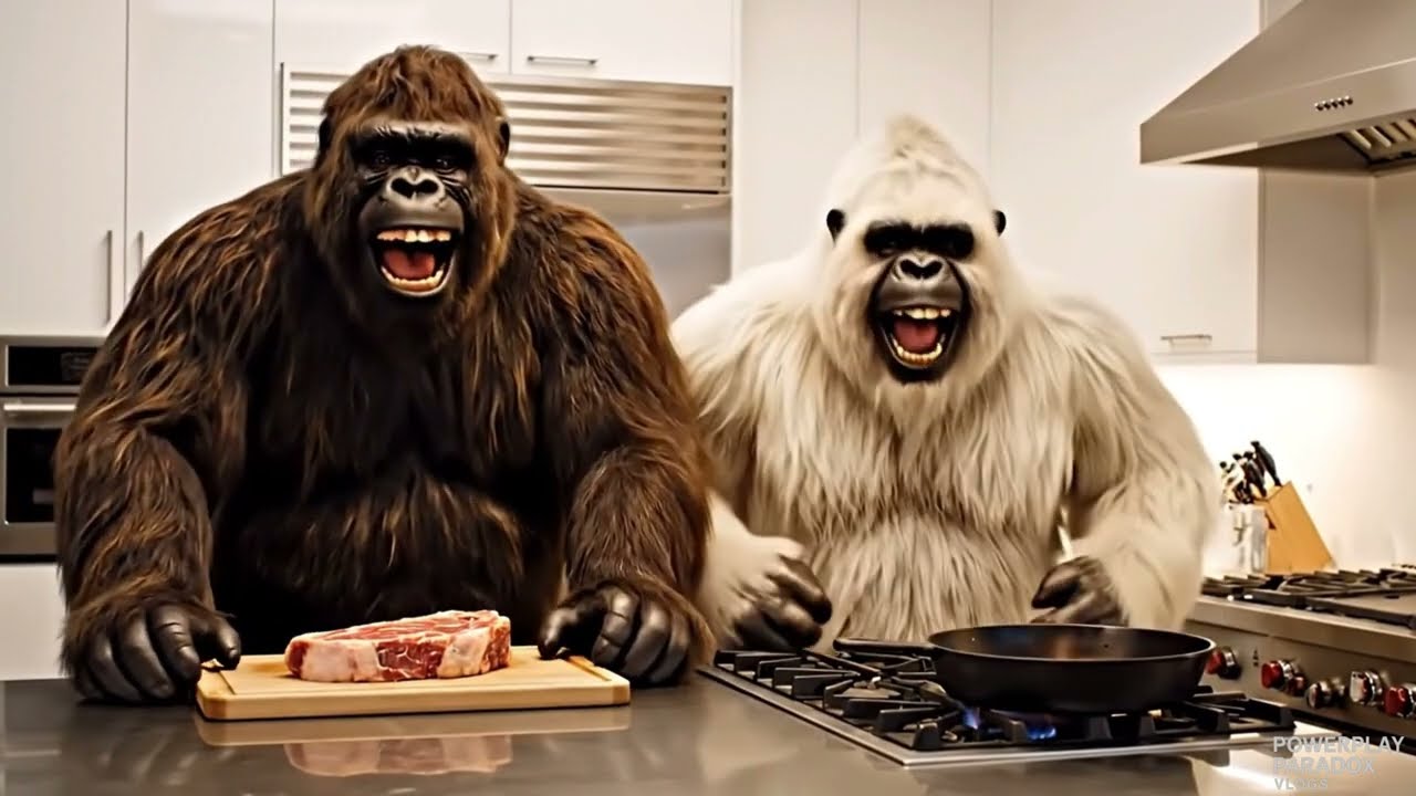 Bigfoot Milo & Yeti Chuck Cook the Perfect Steak! #comedyshorts #viral #funnyshorts #bigfoot #yeti