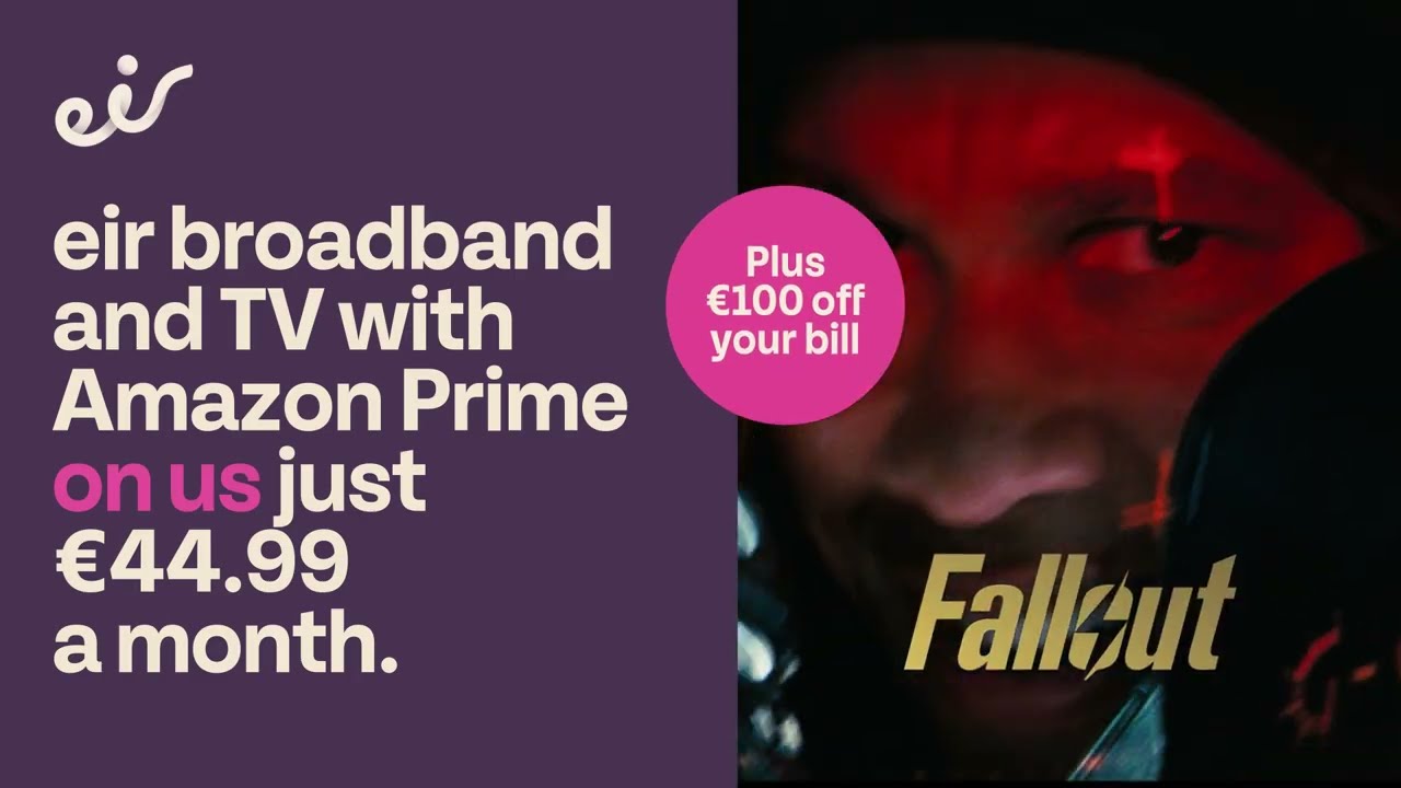 eir broadband and TV with Amazon Prime on us just &euro;44.99 a month